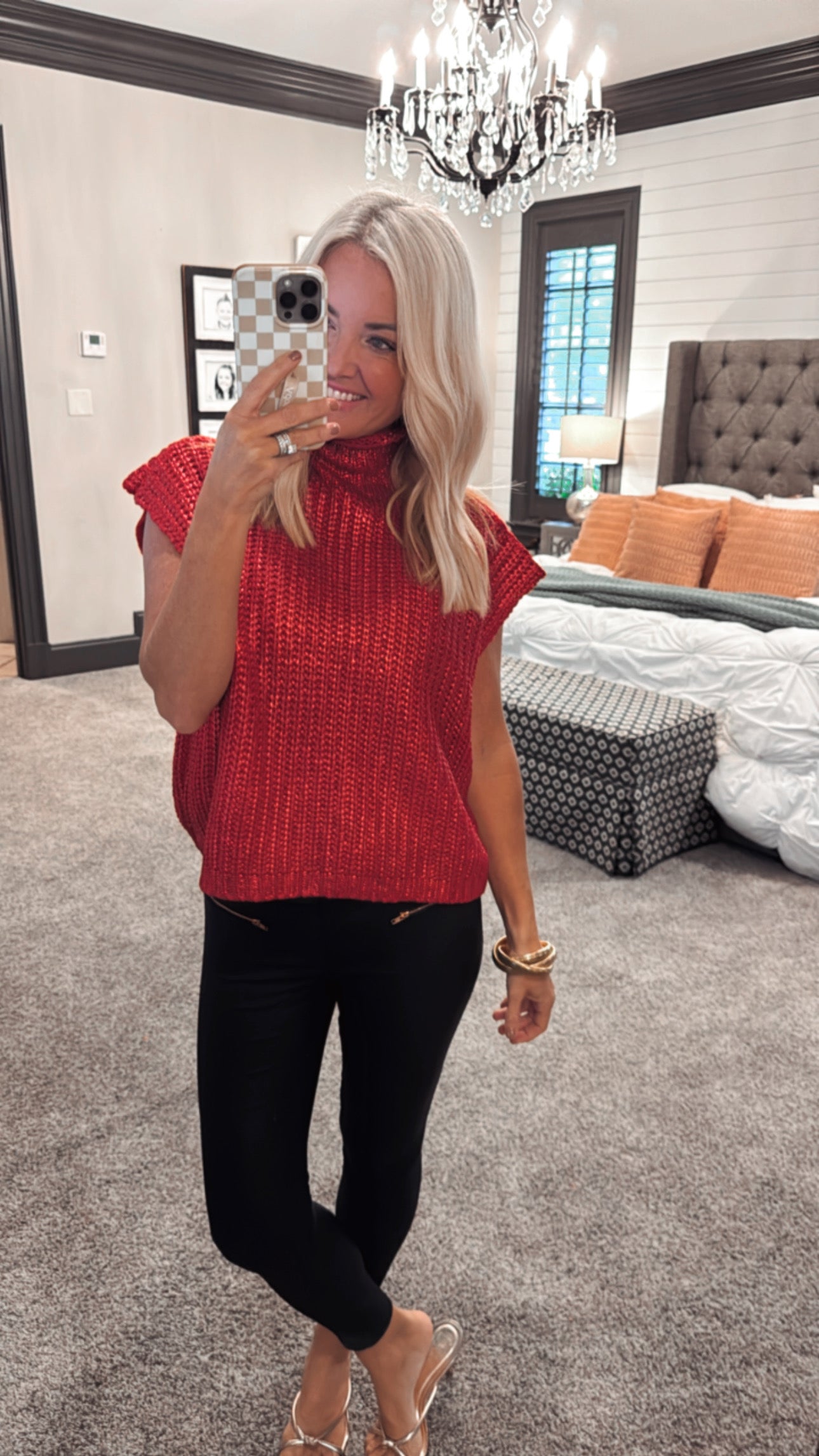 Metallic Foil Sweater