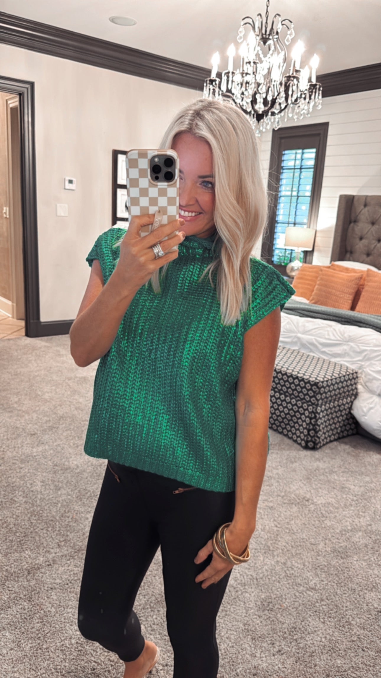 Metallic Foil Sweater