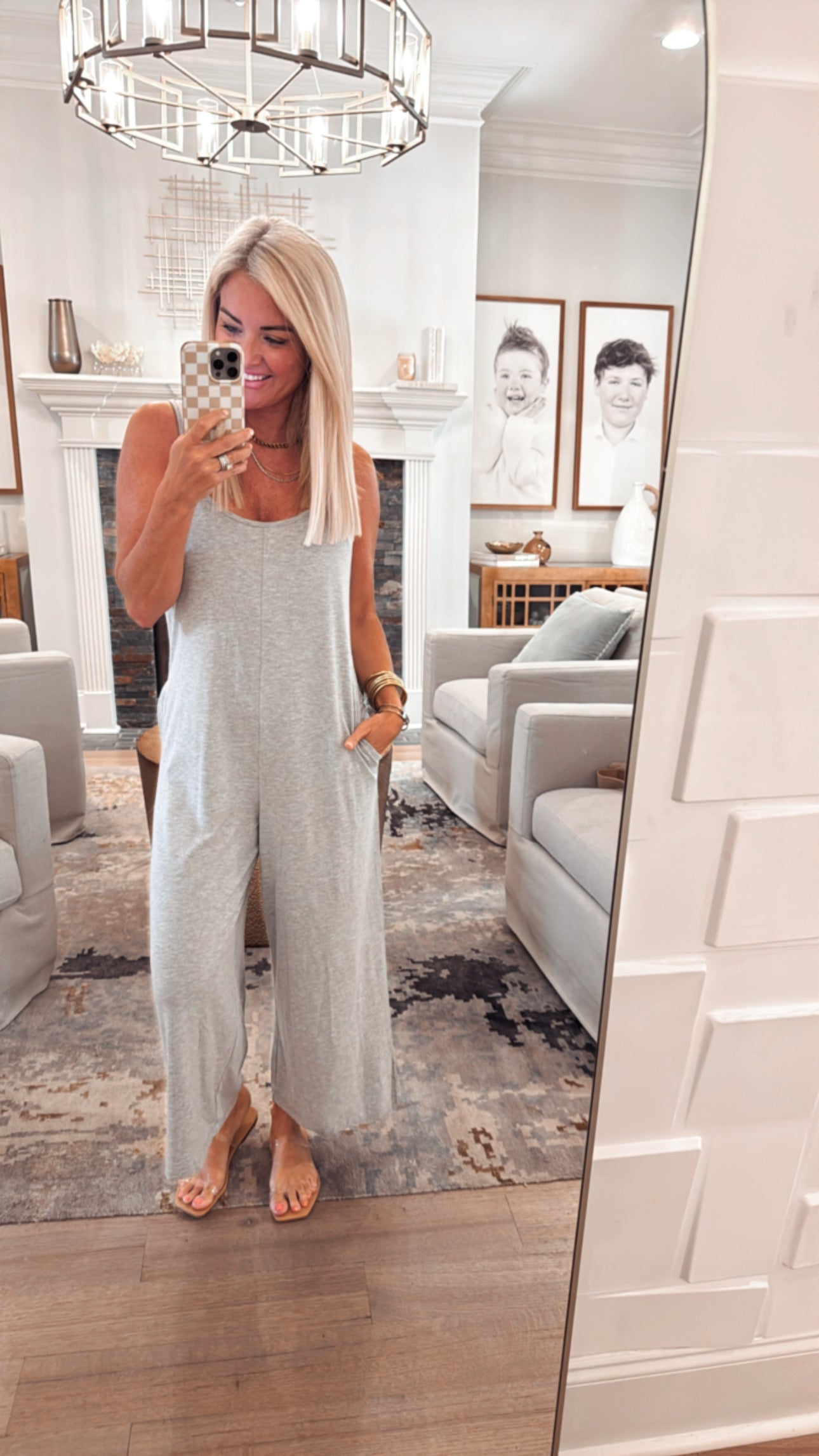 Wide Leg Midi Jumpsuit