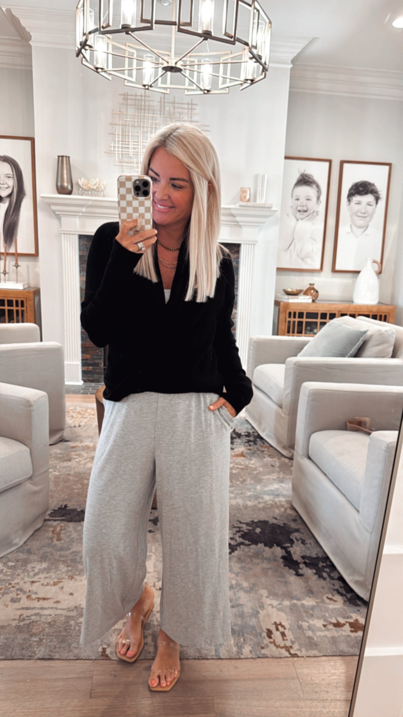 Waffle Tie Front Cardigan