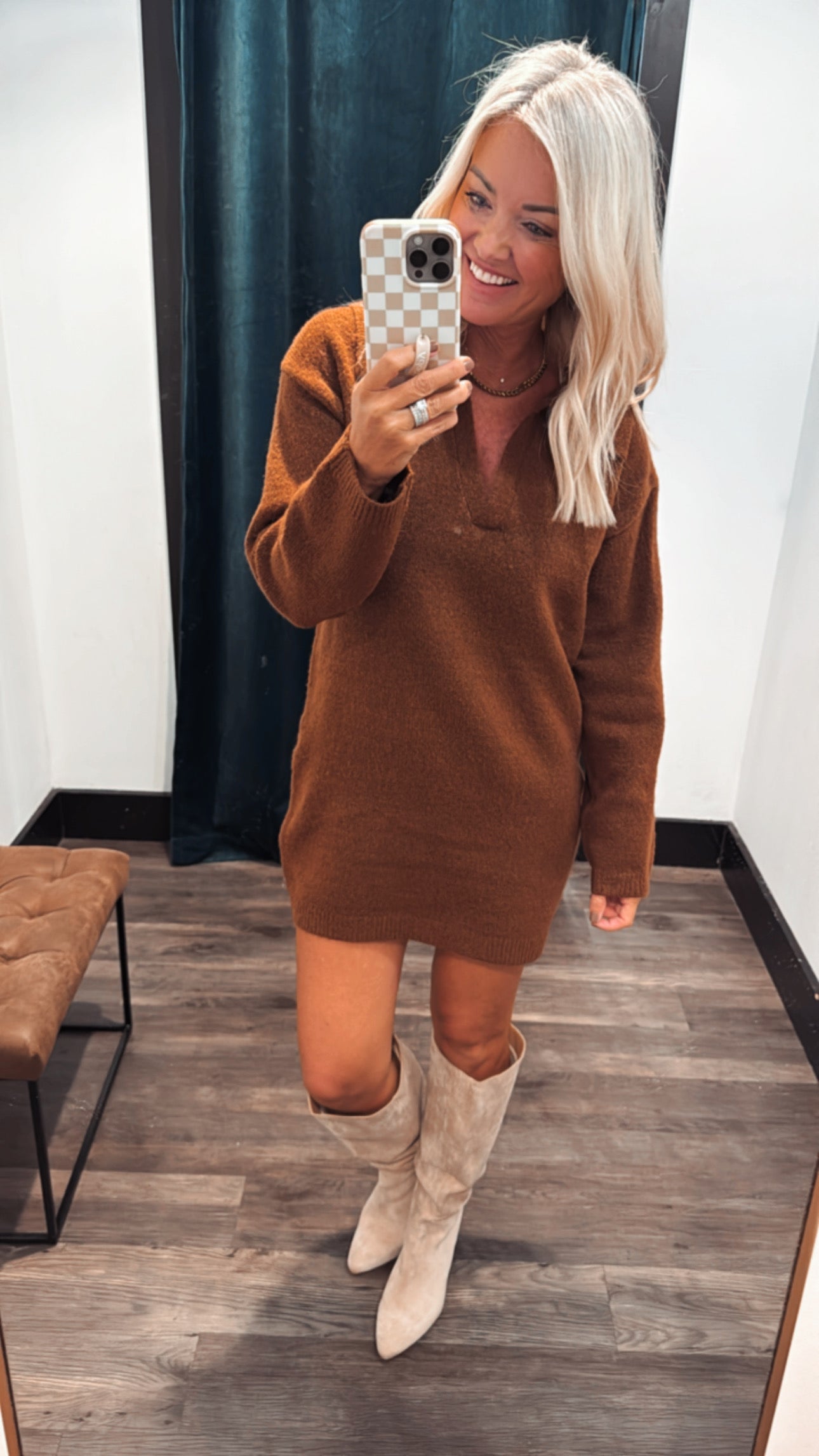 Sophisticated Polo Sweater Dress