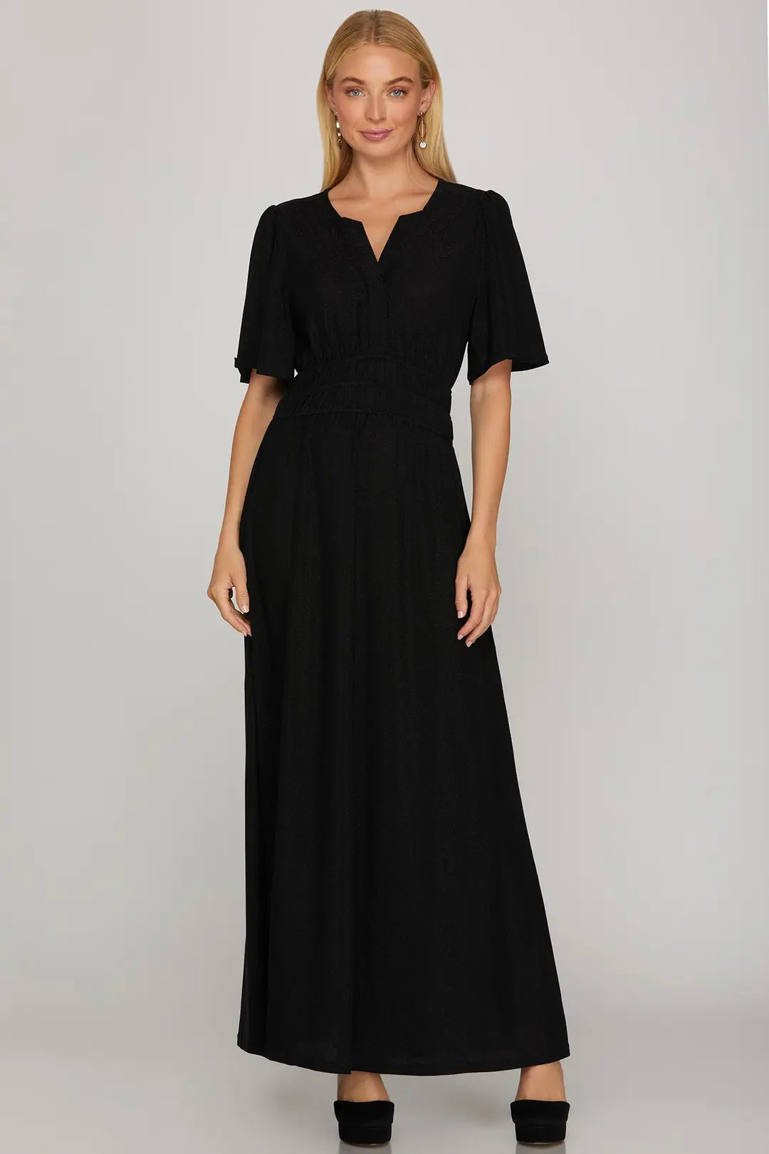 Metallic Maxi Dress