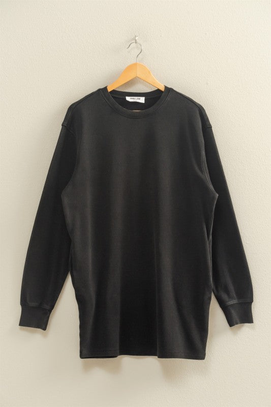Mineral Washed Oversize Sweatshirt Dress