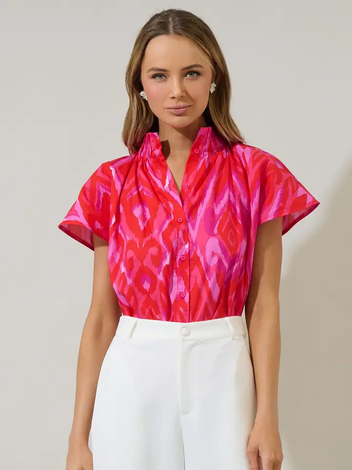 Blevin Mock Neck Top