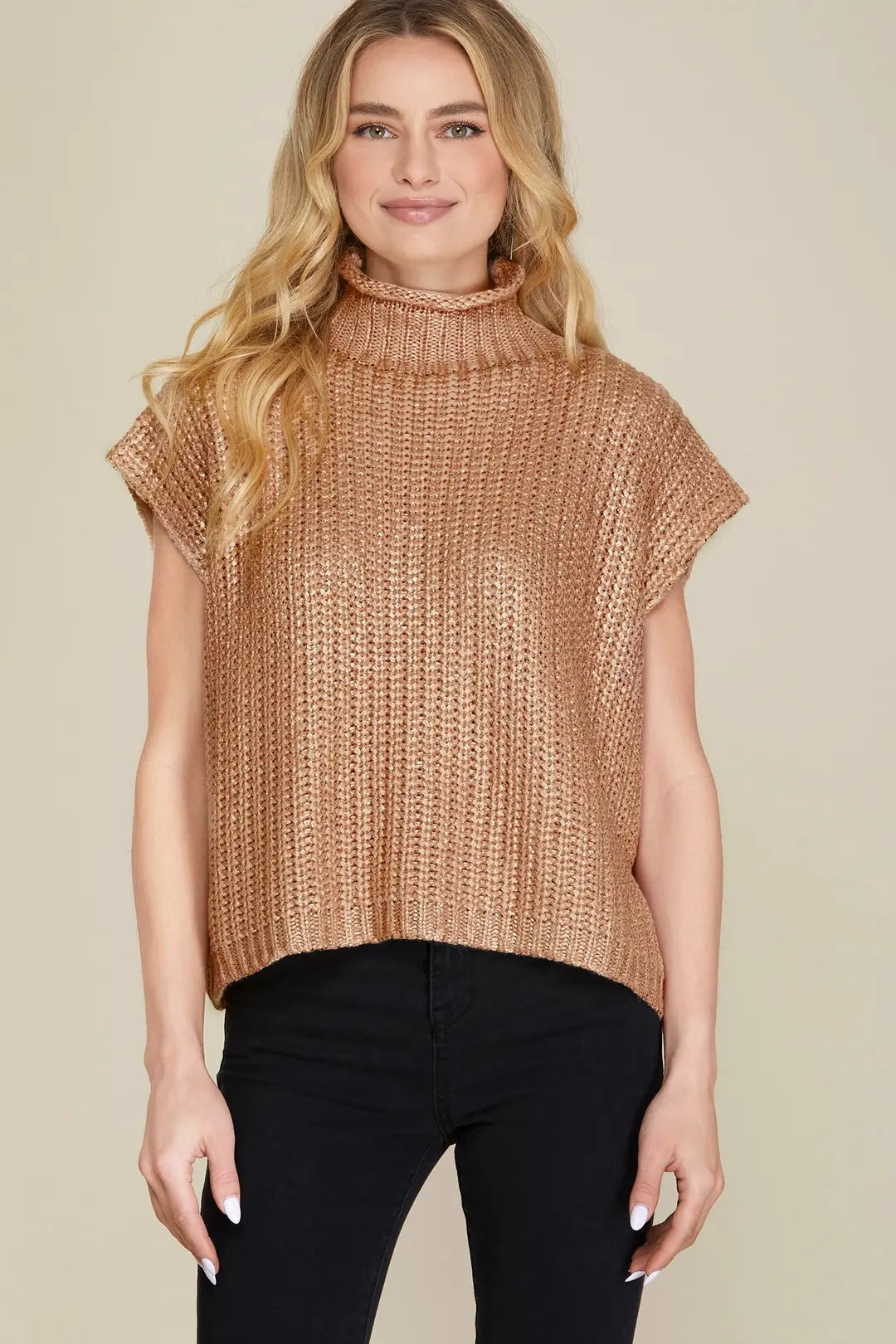 Metallic Foil Sweater