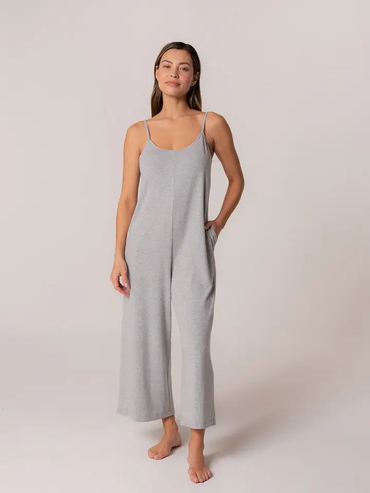 Wide Leg Midi Jumpsuit