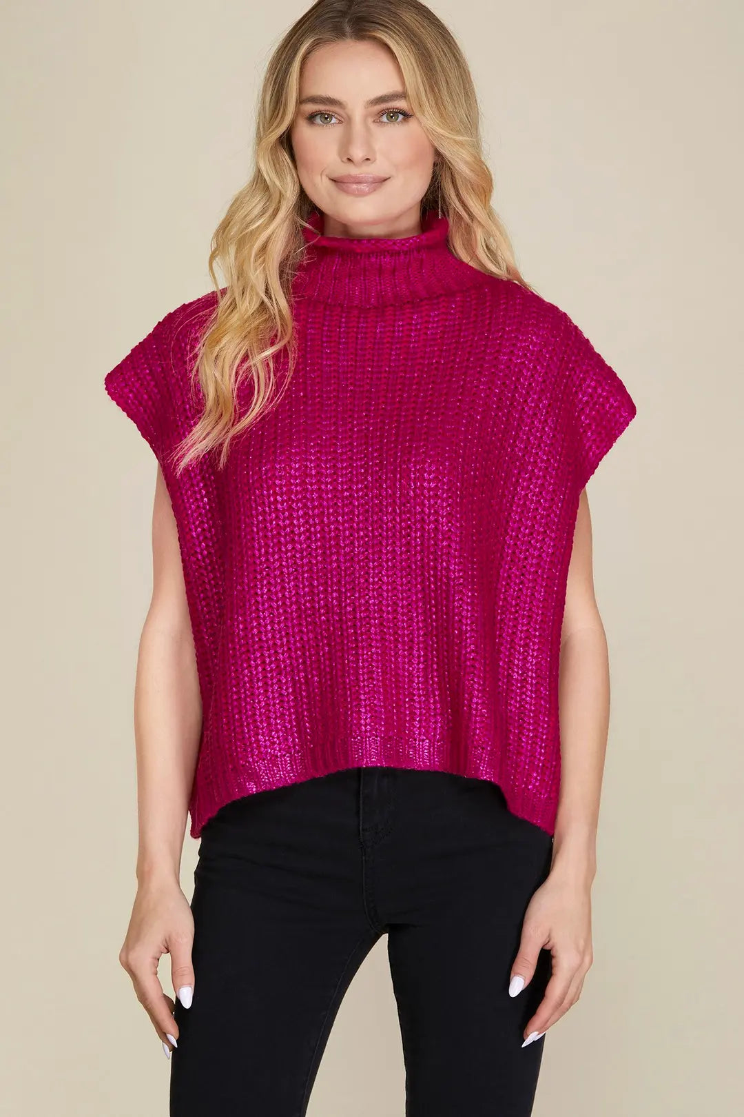 Metallic Foil Sweater