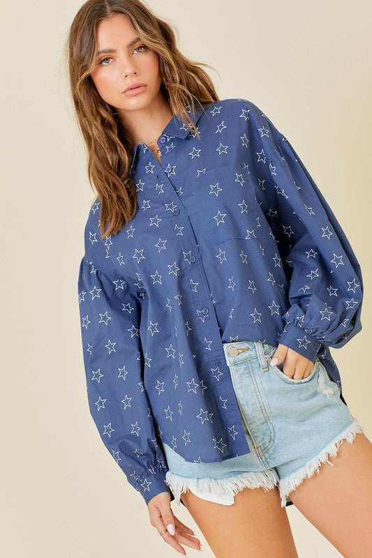 To The Stars Oversized Top