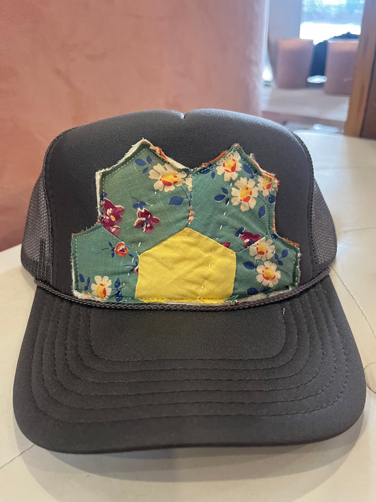 Vintage Quilt Trucker Hat
