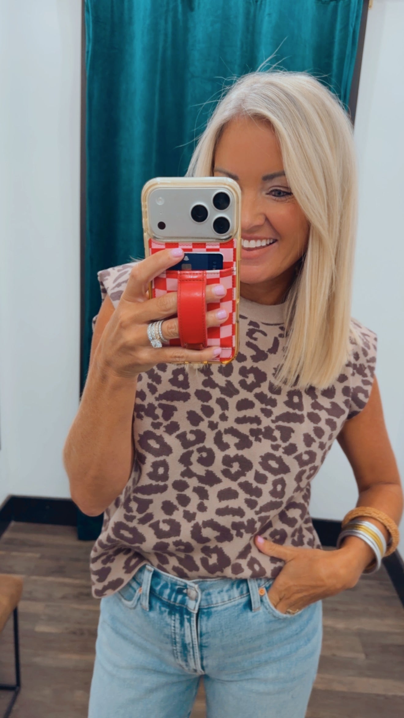 Leopard Drop Shoulder Sweater
