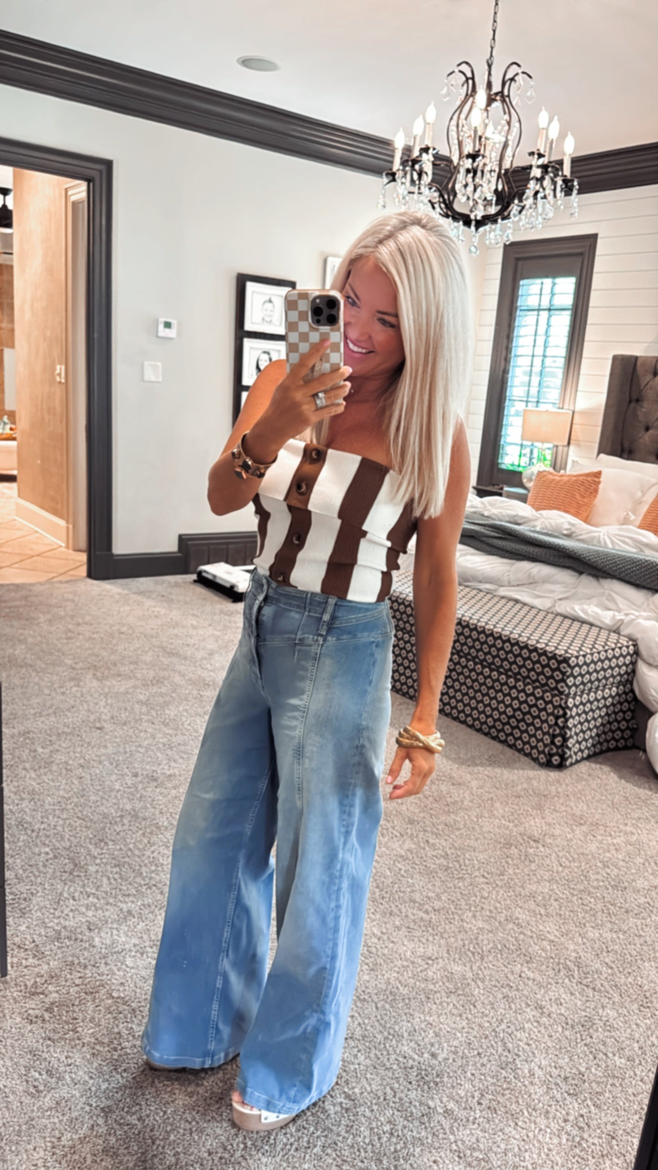 Stripe Strapless Top