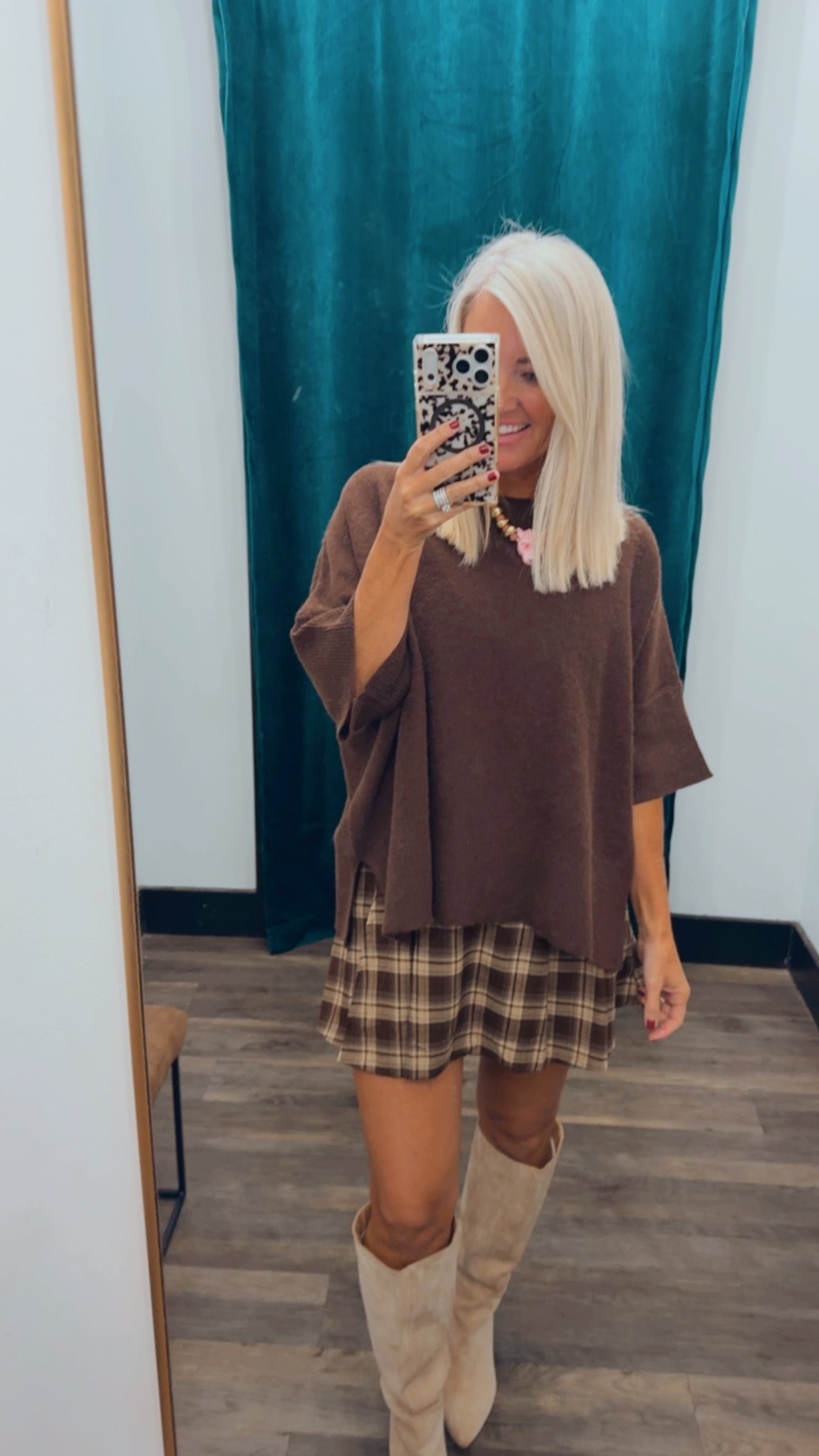 Pleated Plaid Skort