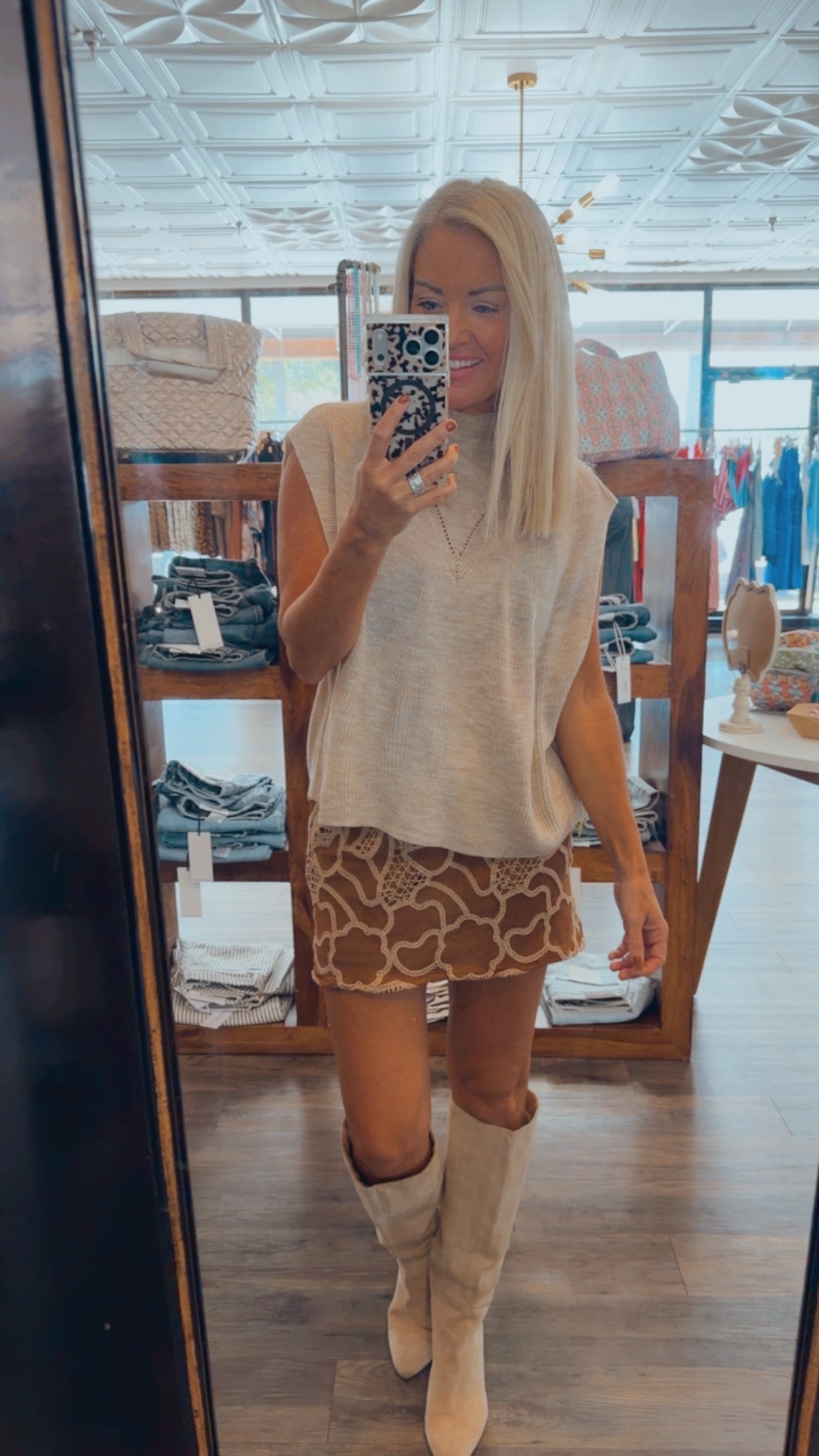 Mockneck Vest top