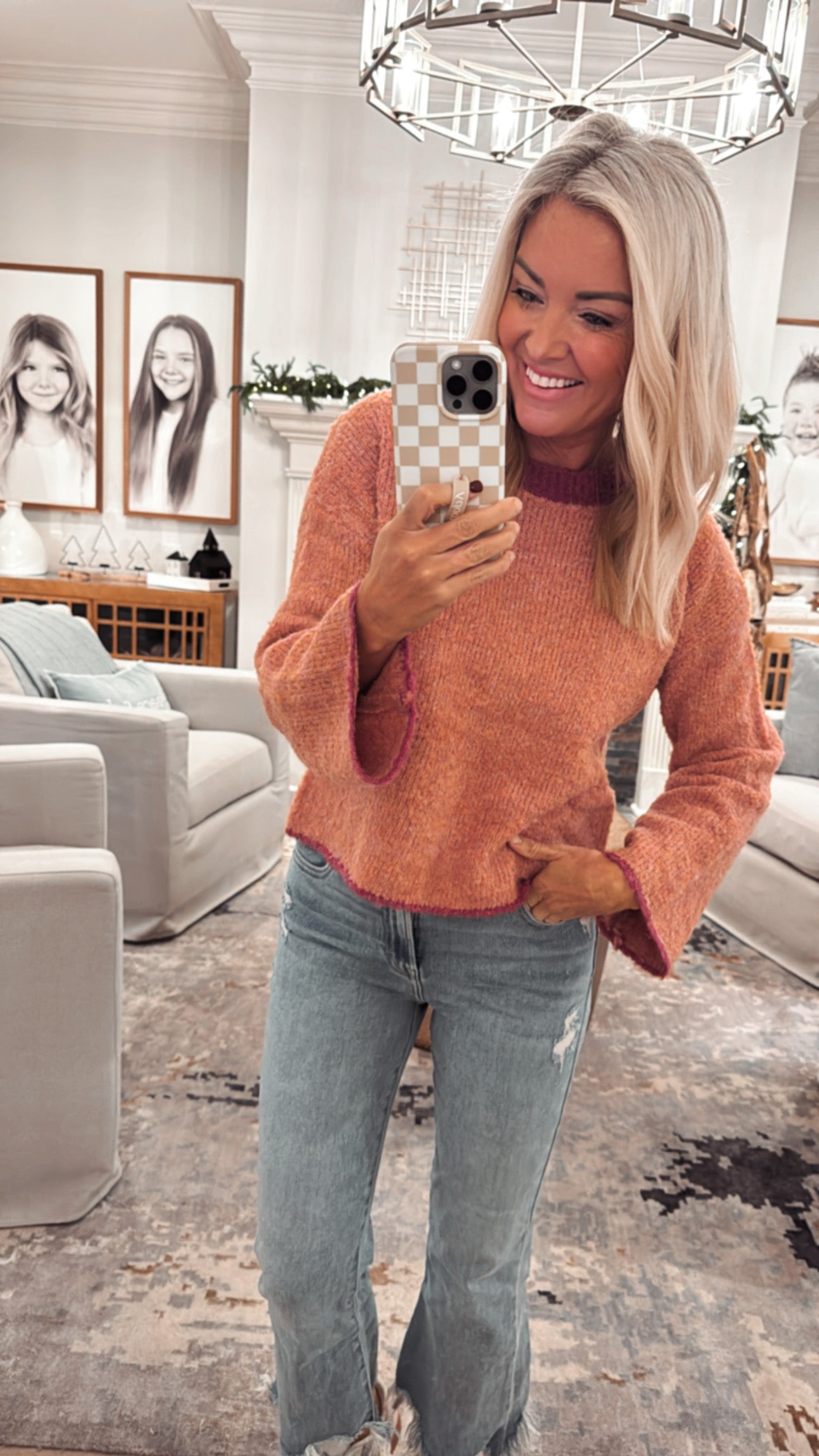 Boxy Color Block Sweater