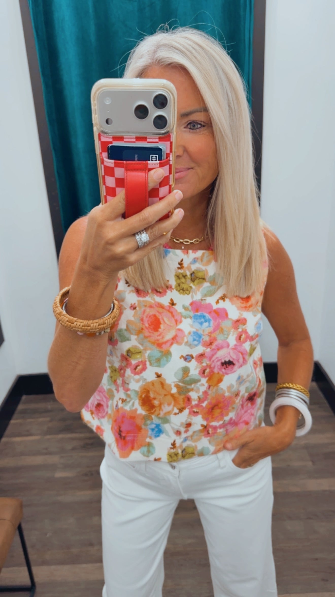 Multi Color Sleeveless Top
