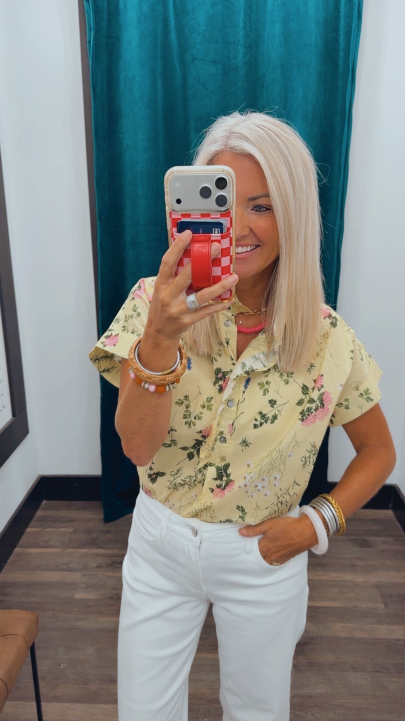Lemon Floral Top