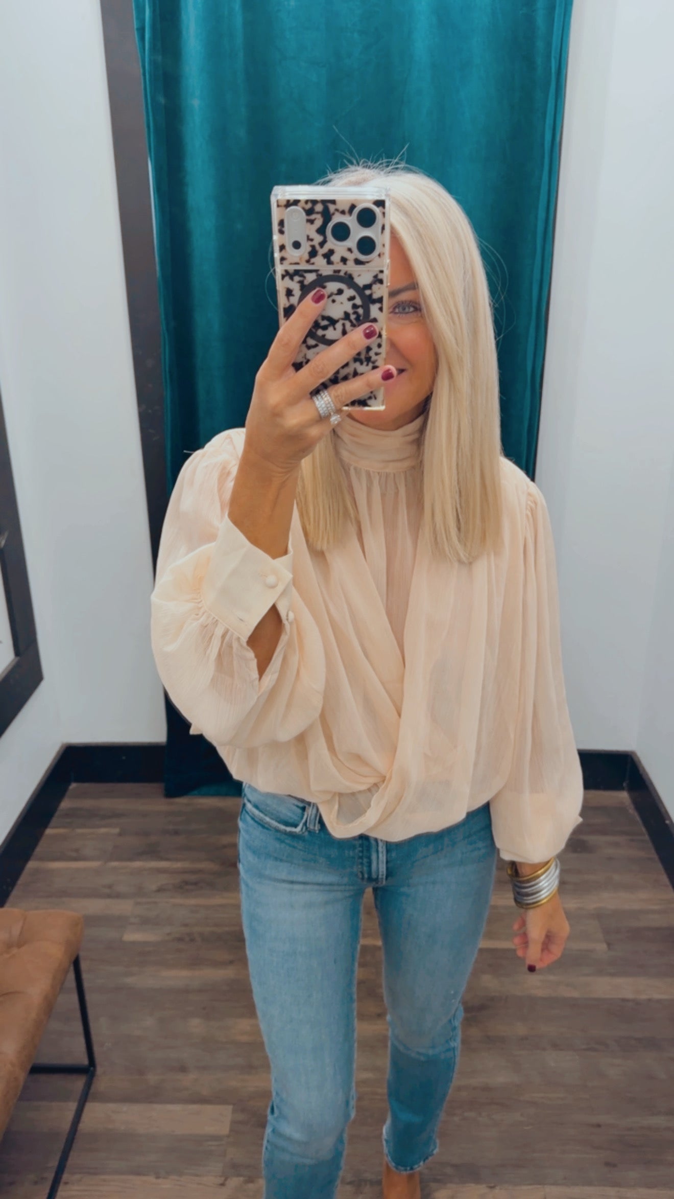 Chiffon Ruched Blouse