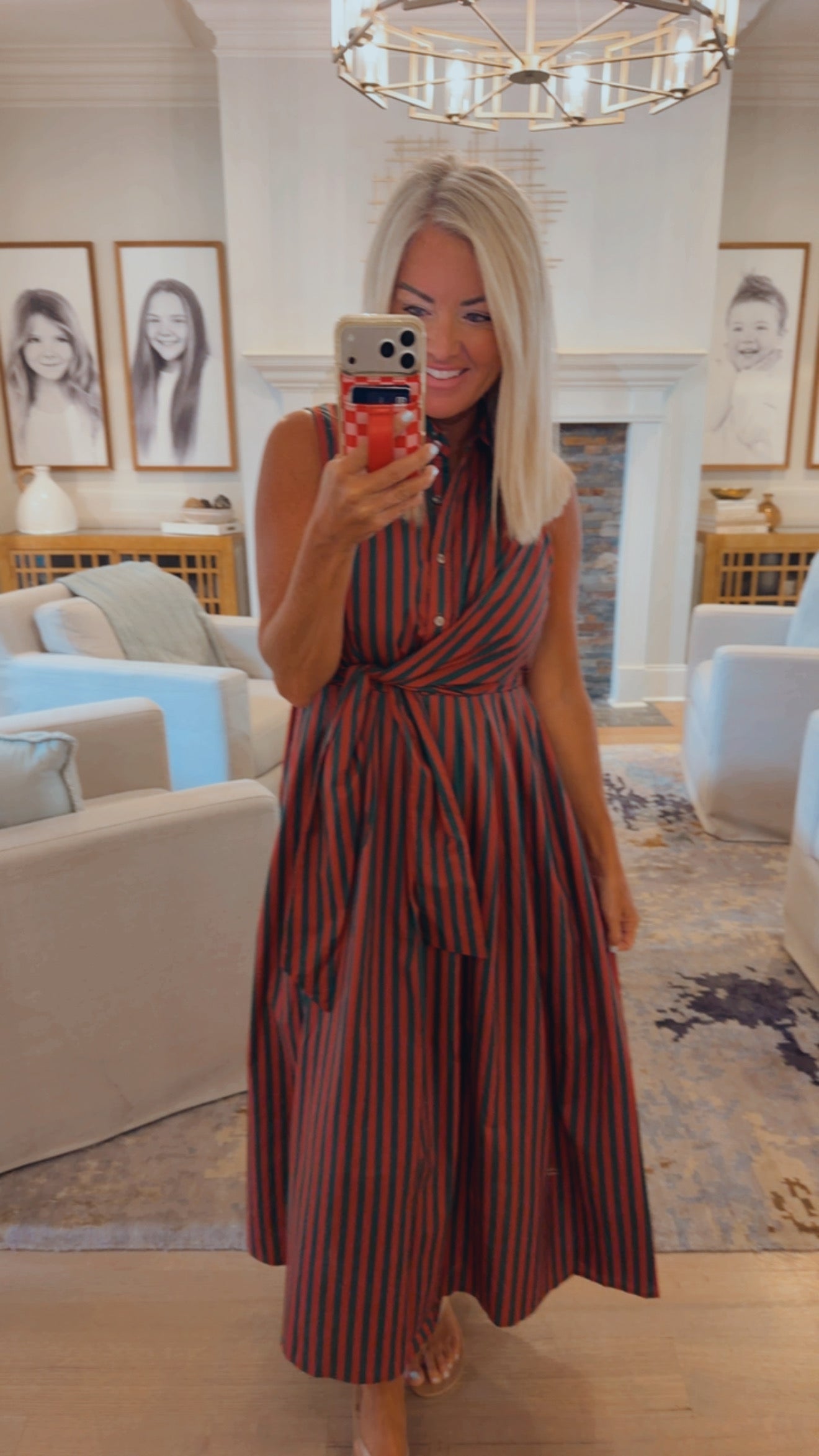 Waist Tie Midi Dress