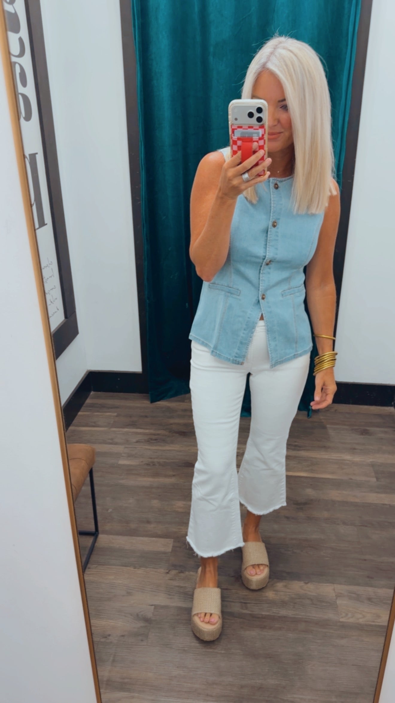 Denim Vest Top