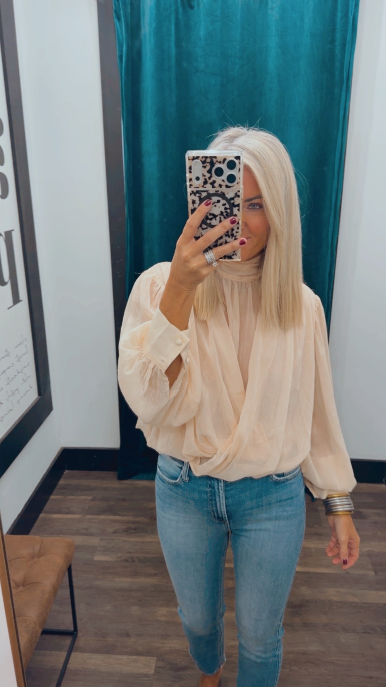 Chiffon Ruched Blouse