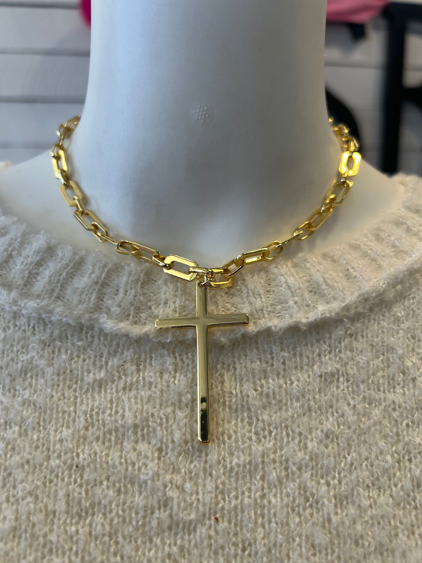 JTO Gold Cross Necklace
