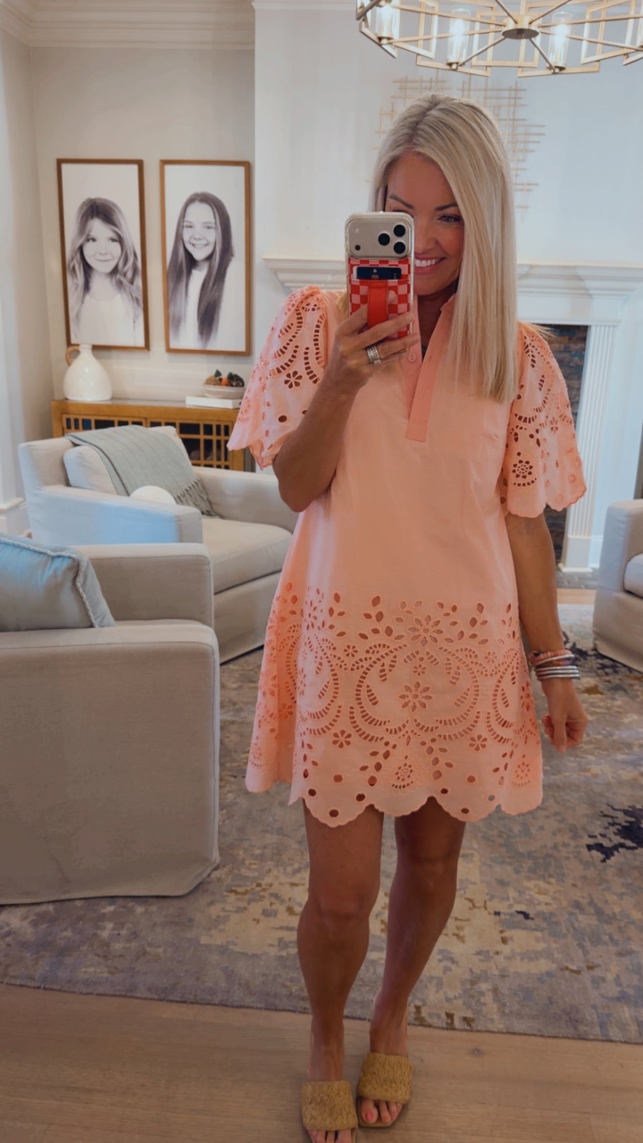 Scallop Embroidered Dress