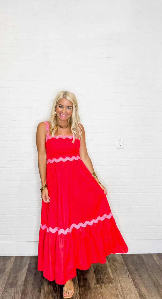 Solid Woven Midi Dress
