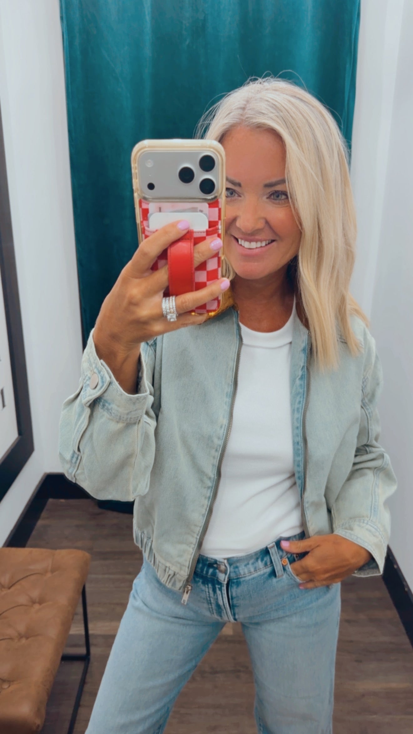 Corduroy Collar Denim Jacket