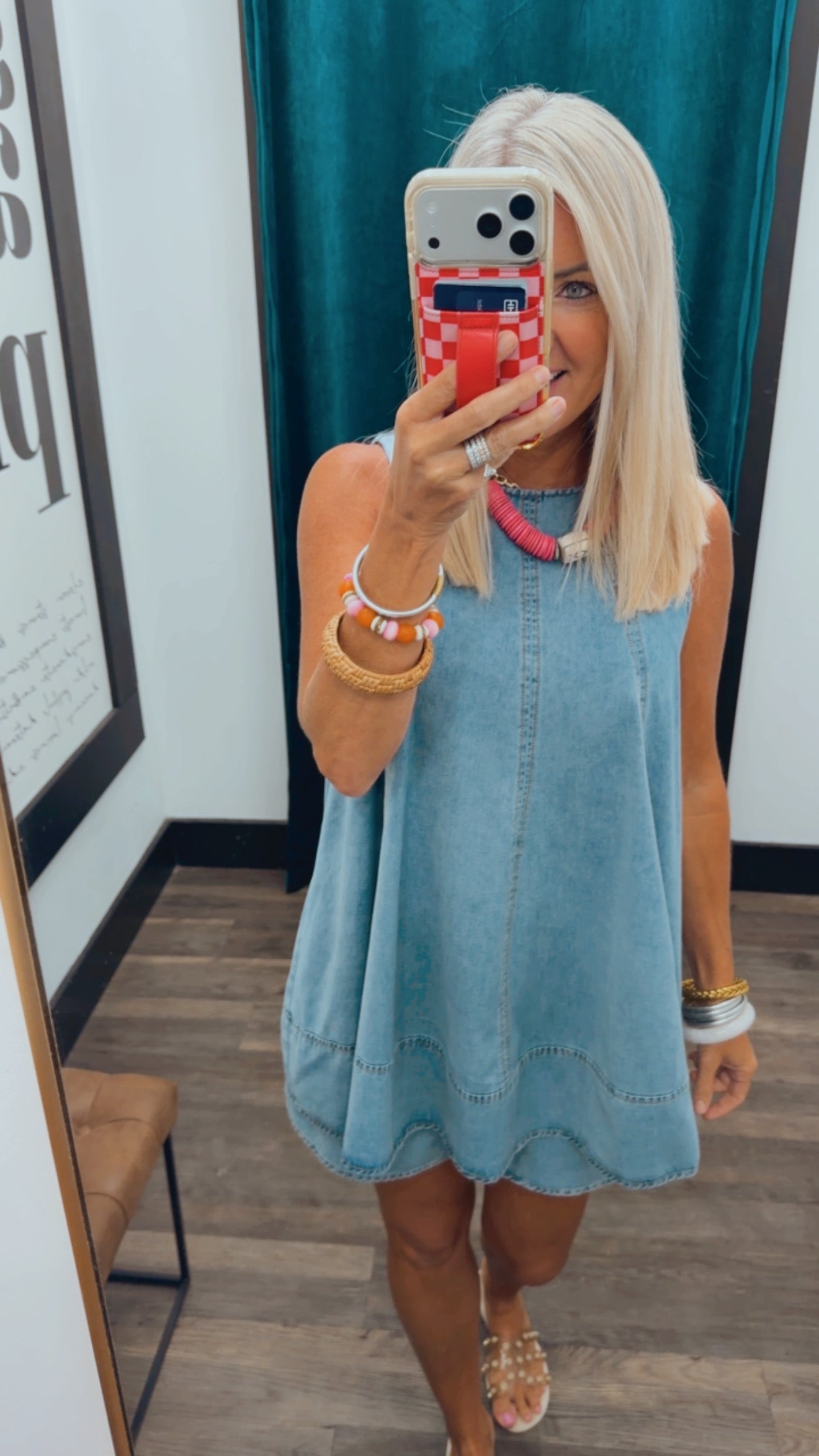 A-Line Denim Romper