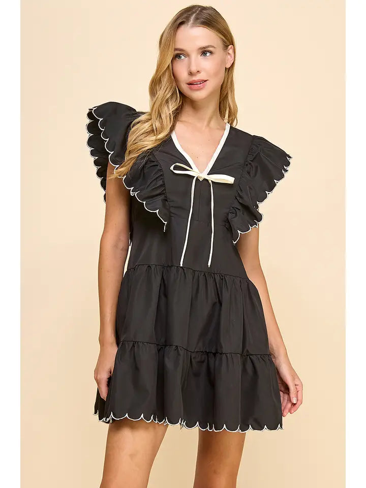 Bow Neckline Dress