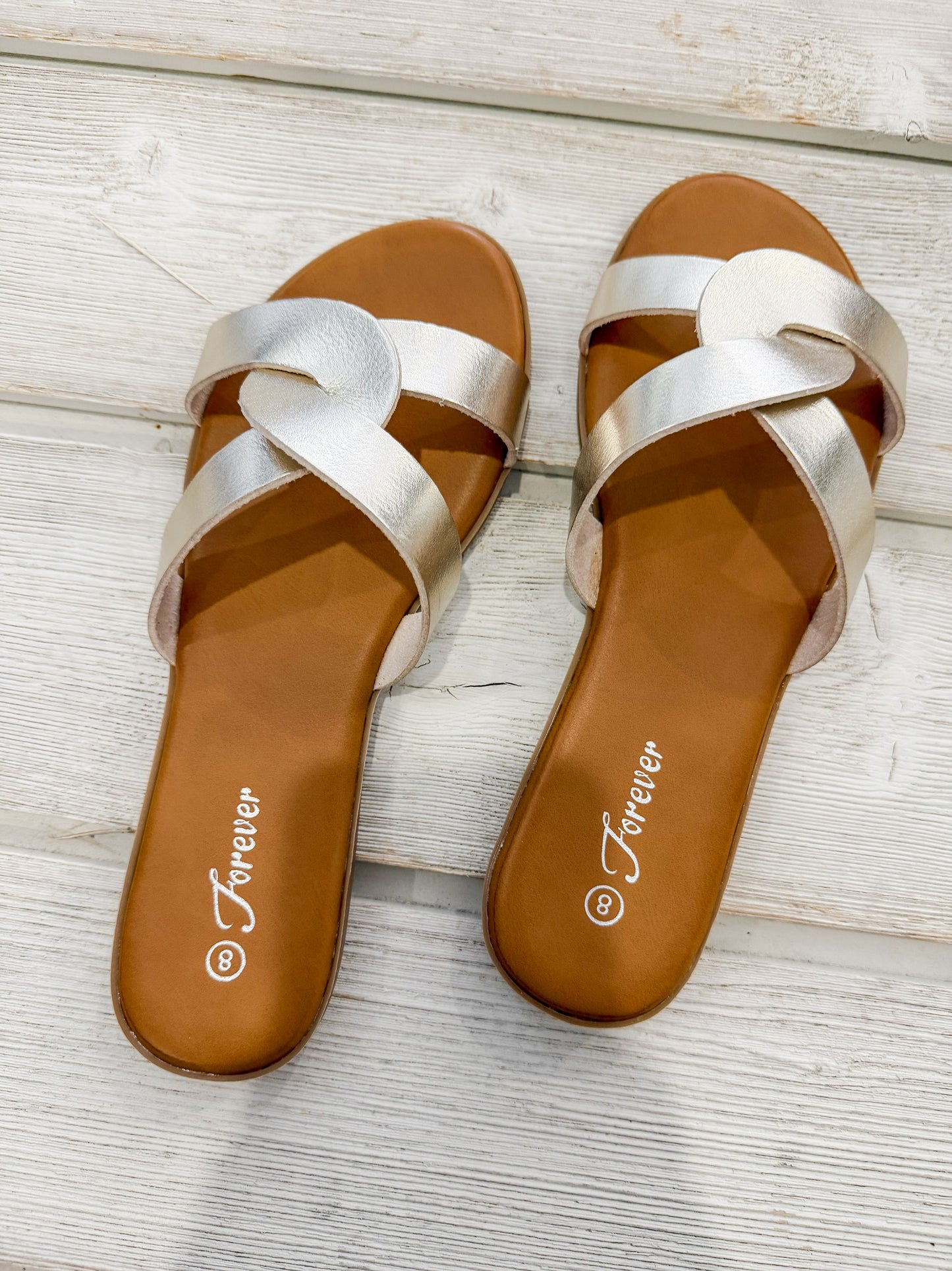 Ample Twisted Strap Gold Sandal