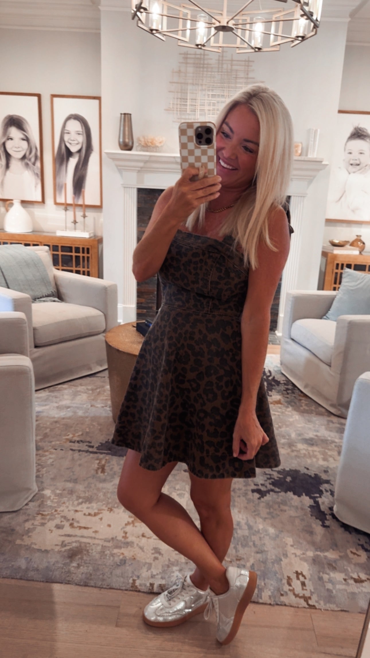 Vintage Wash Leopard Dress
