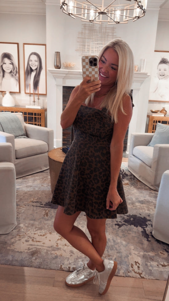 Vintage Wash Leopard Dress