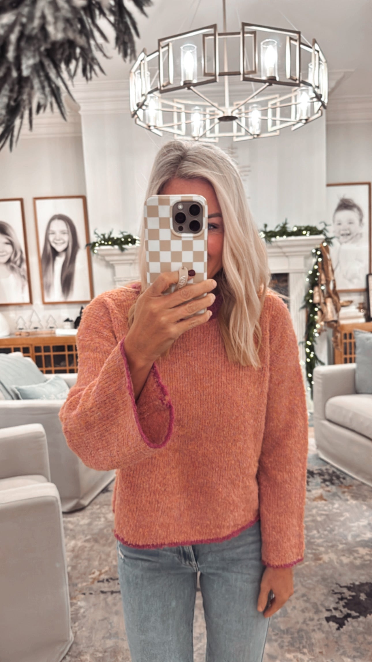 Boxy Color Block Sweater