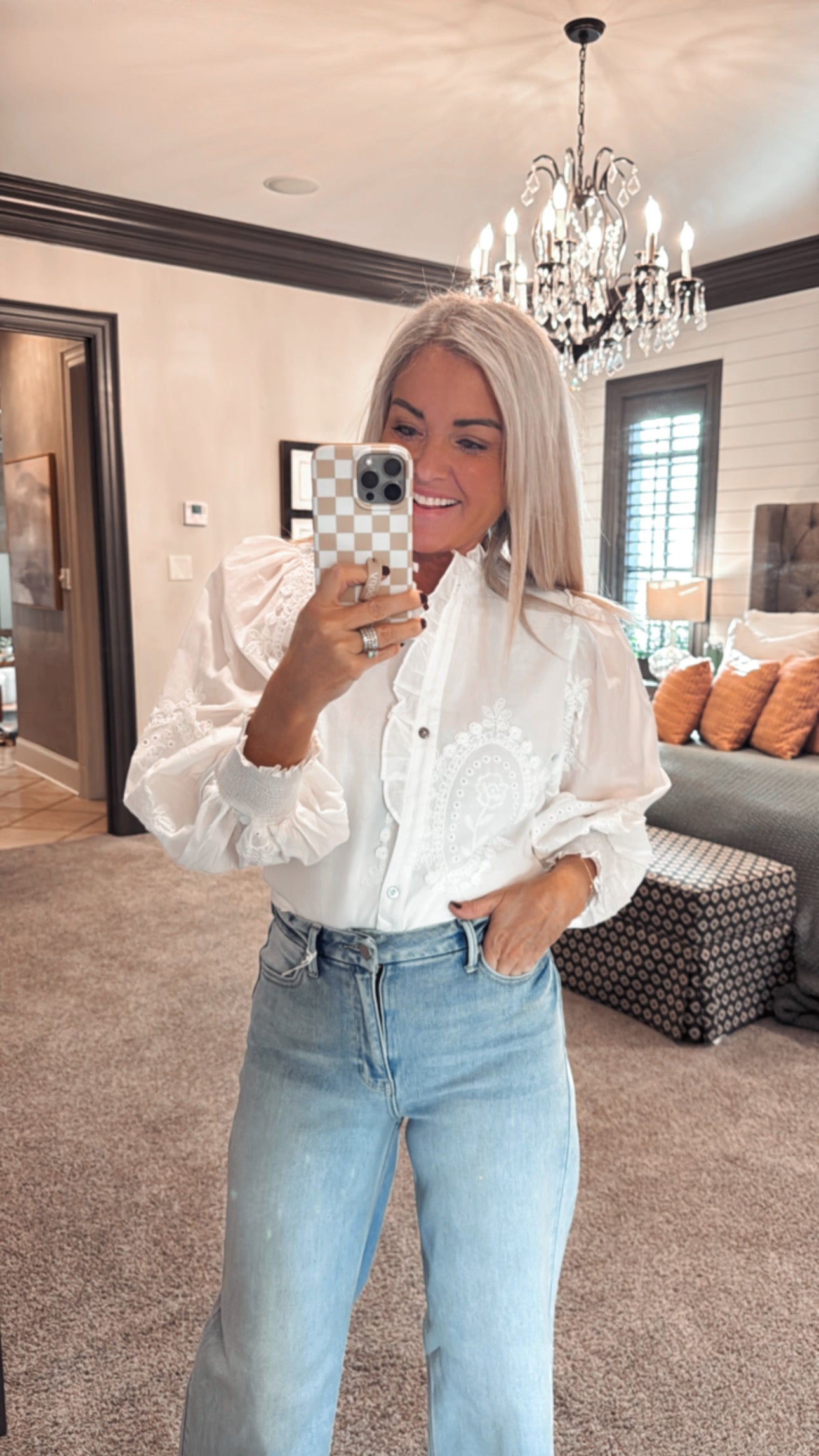 Embroidered Applique Top