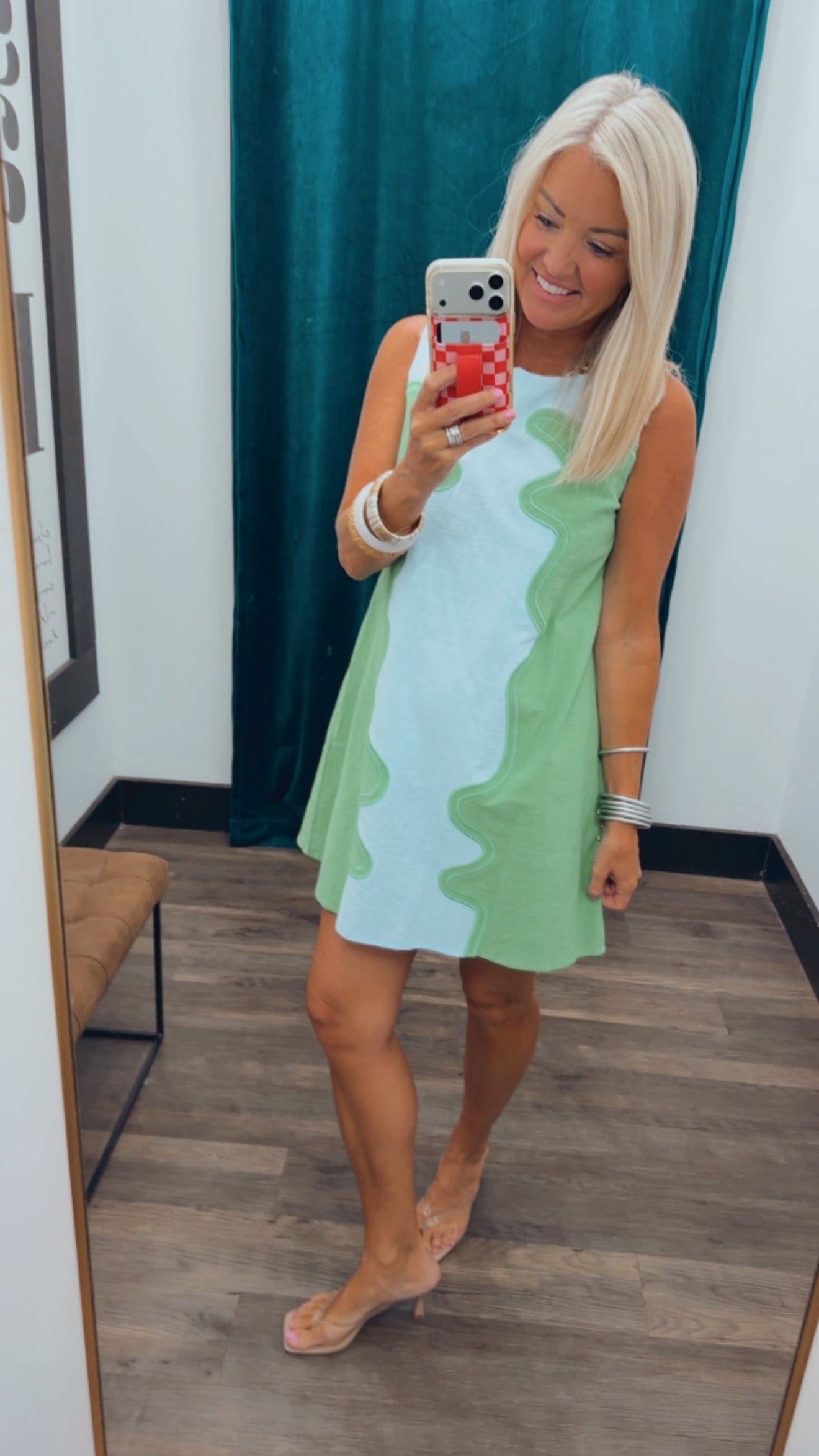 Wavy Pop Shift Dress