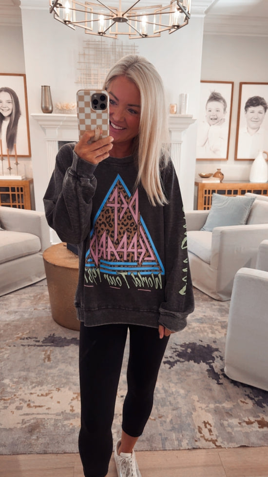 Def Leppard World Tour Ls Burnout Sweatshirt