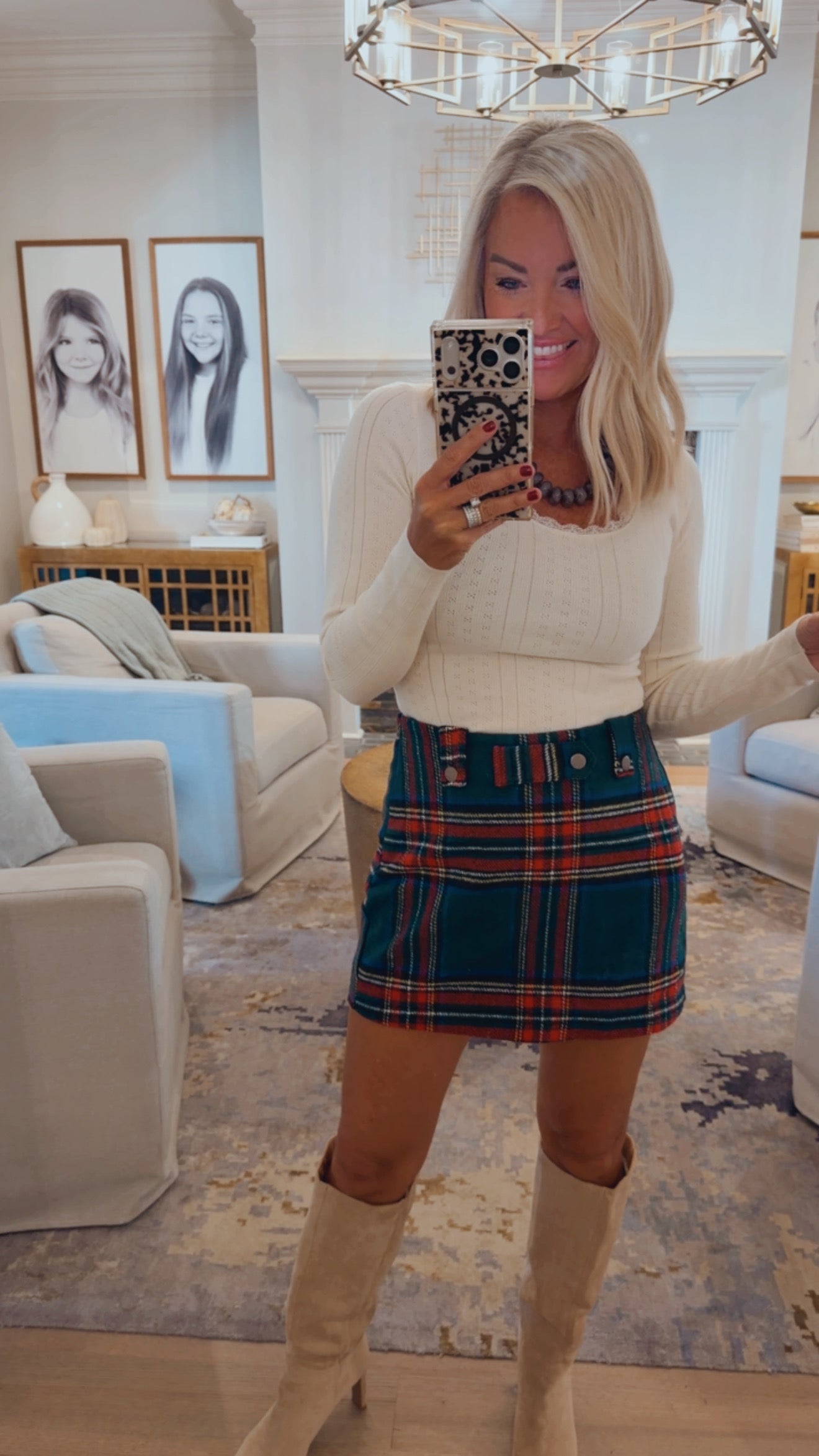 Highland Charm Plaid Mini Skort