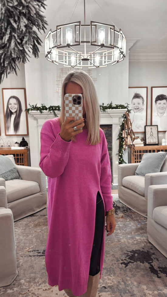 Timeless High Slit Longline Sweater