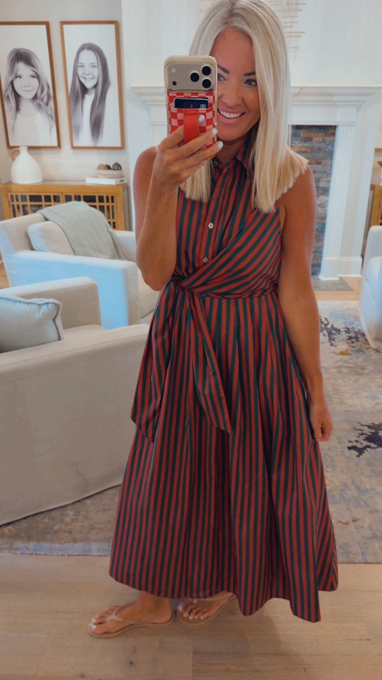 Waist Tie Midi Dress