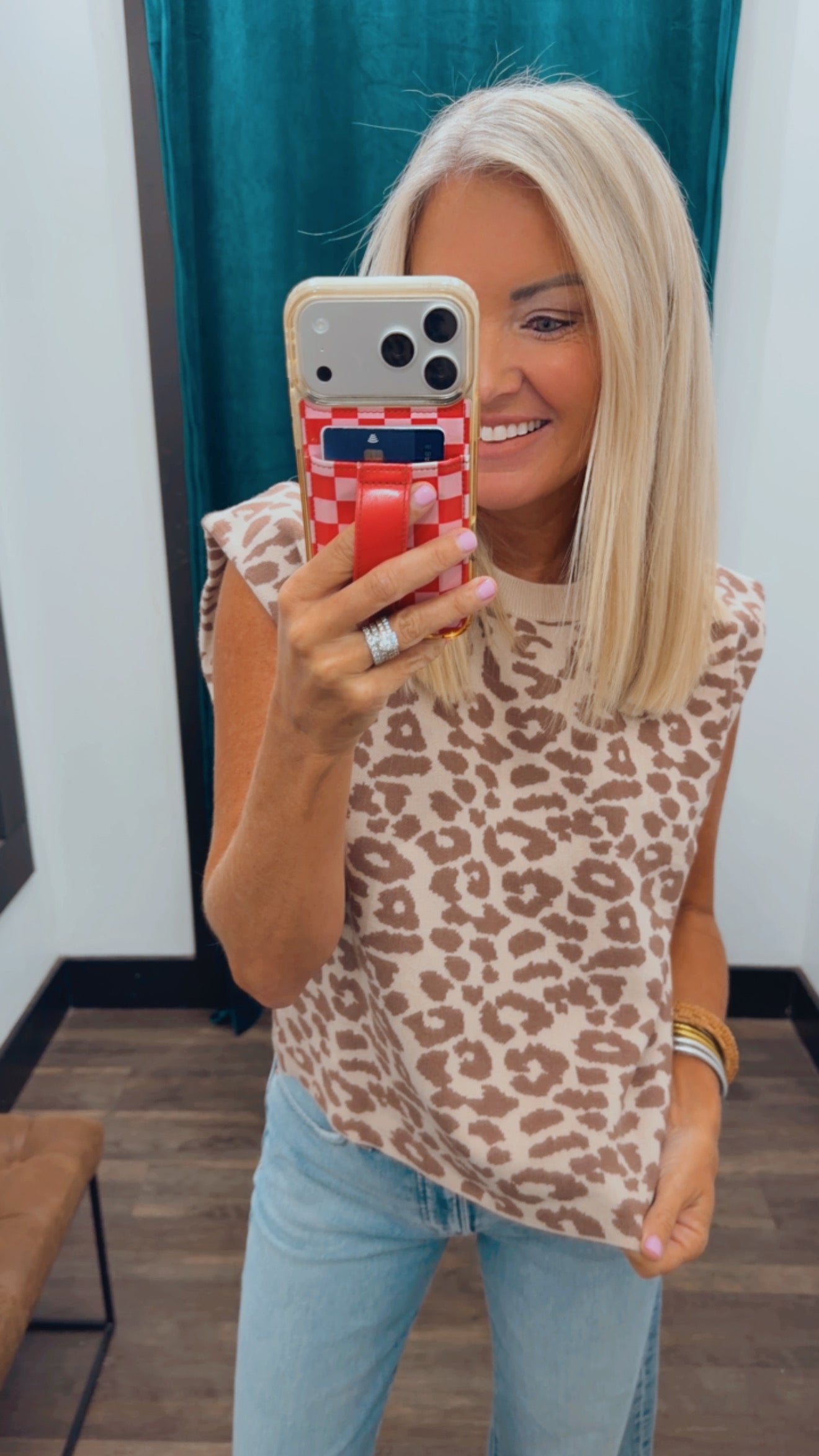 Leopard Drop Shoulder Sweater