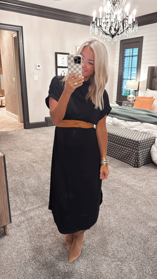 Mock Neck Midi