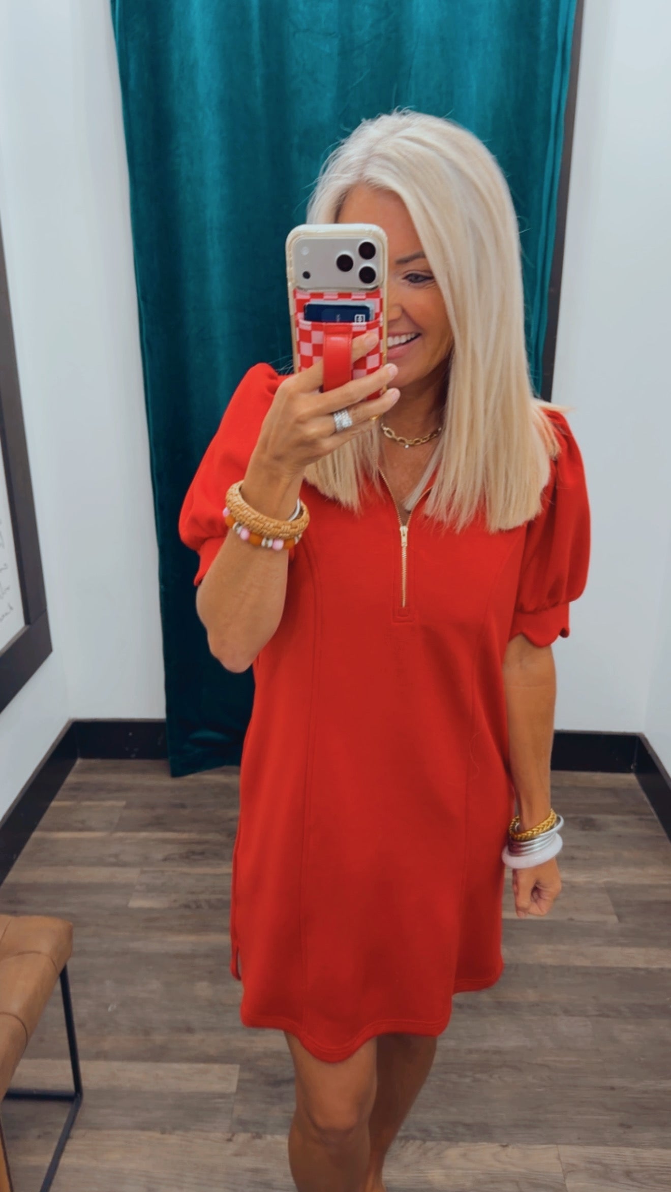 Puff Sleeve Mini Dress