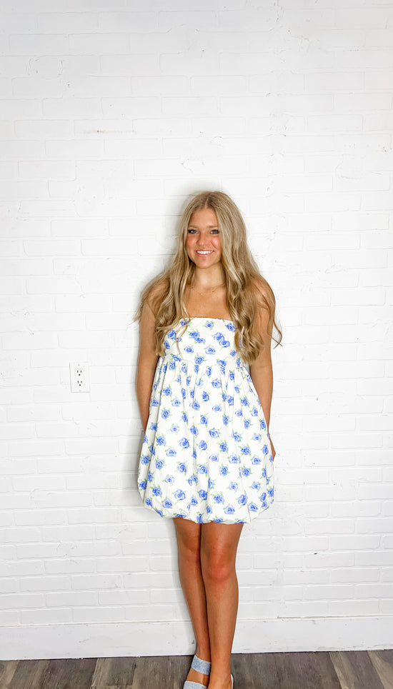 Floral Strapless Mini Dress