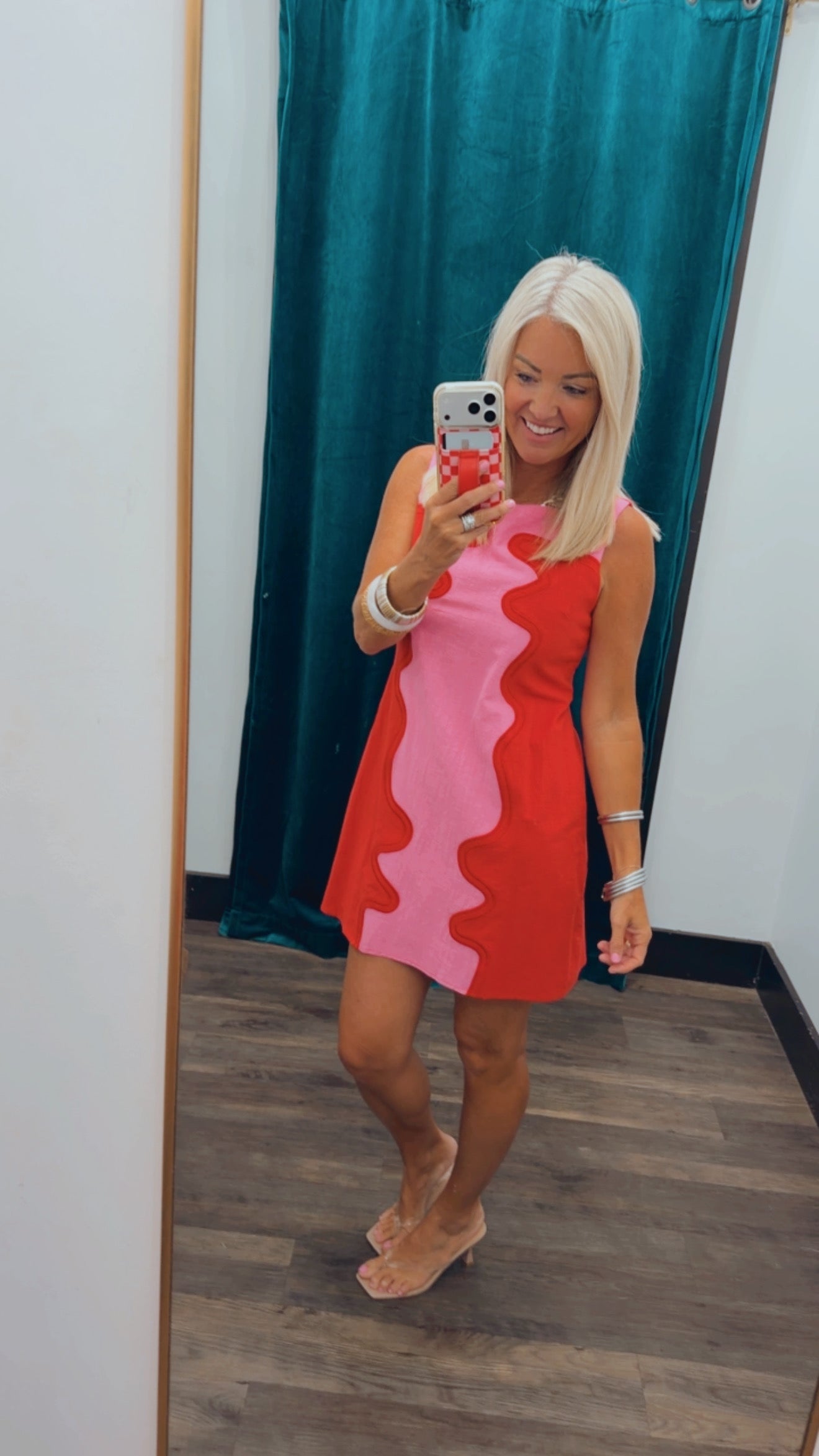 Wavy Pop Shift Dress
