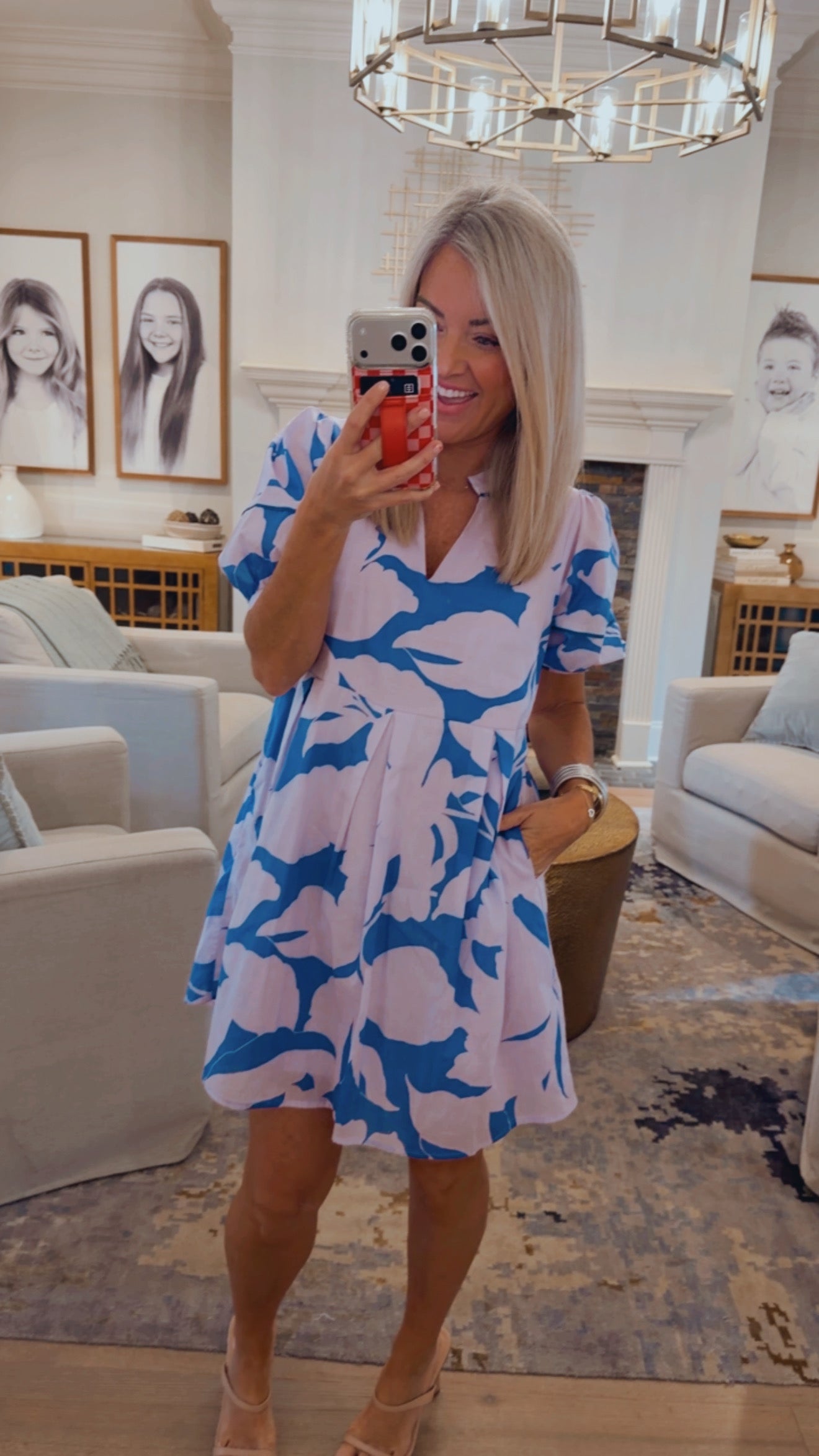 Nataly Floral Fawna Shift Mini Dress