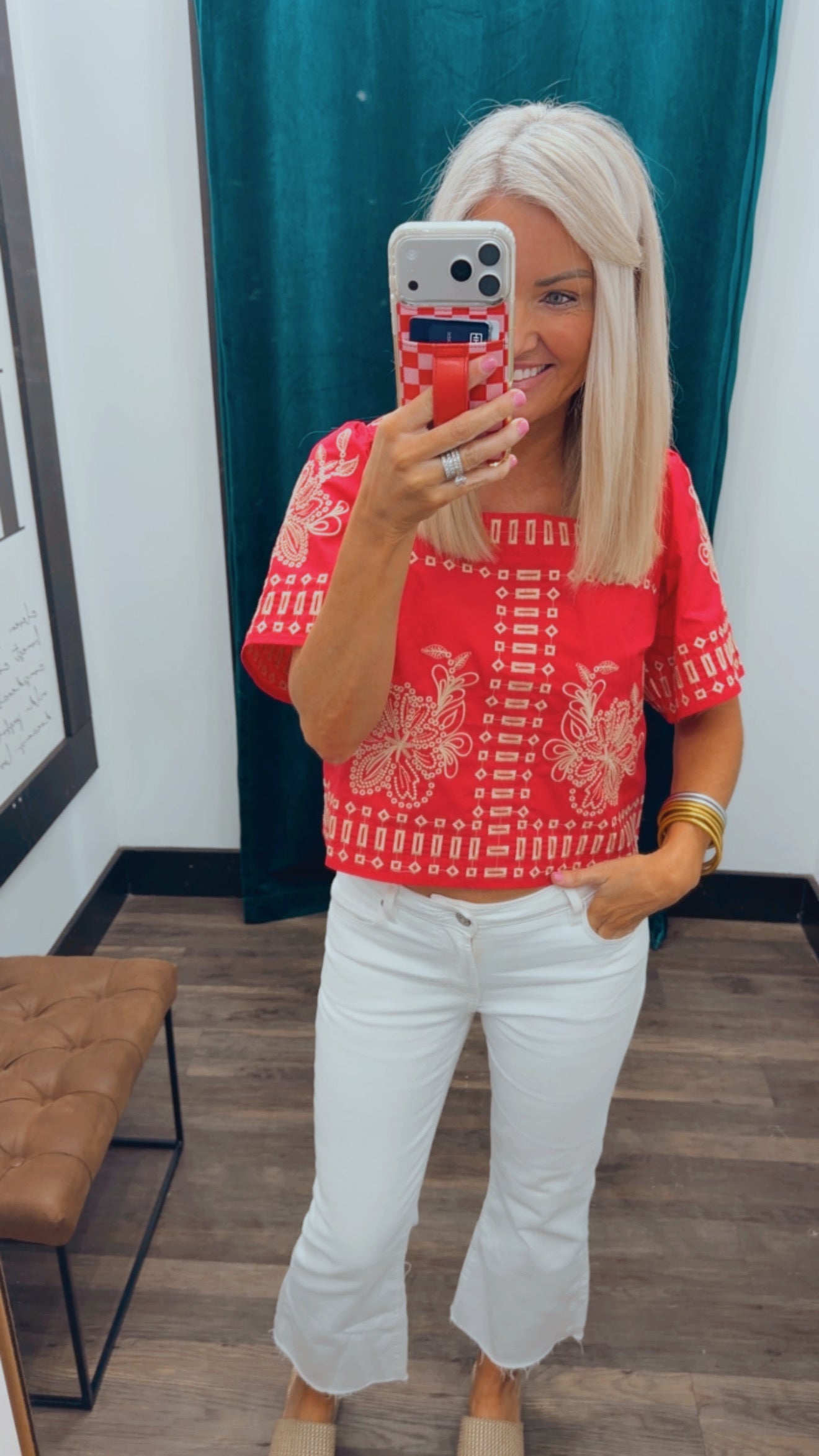 Silvia Embroidered Crop Top