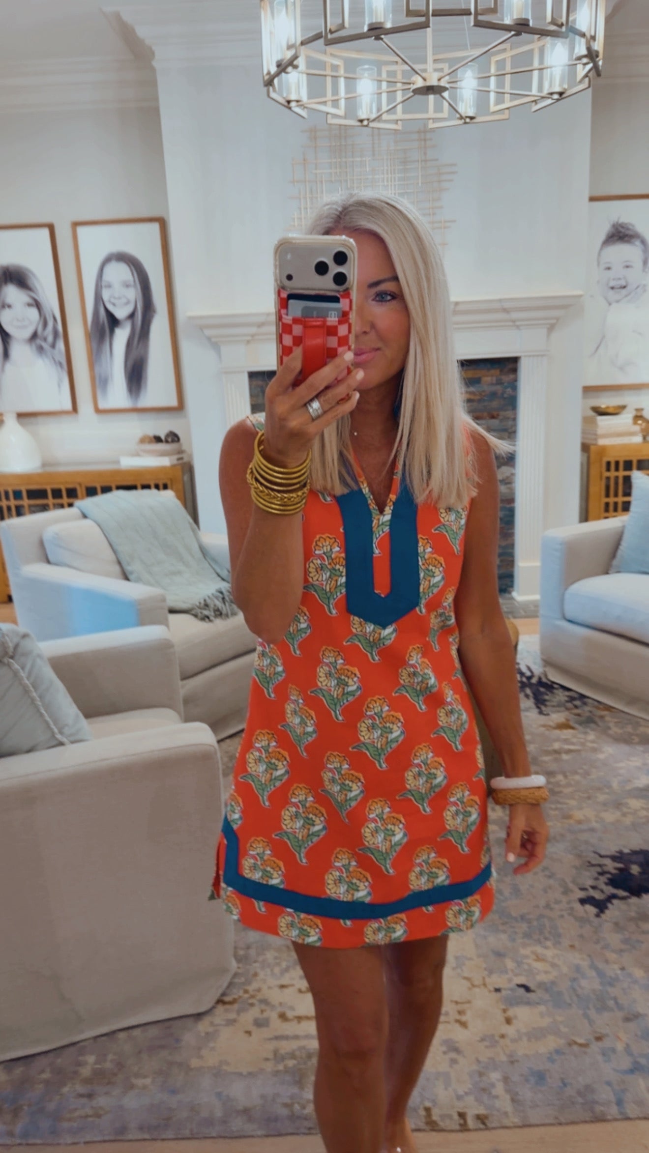 Contrast Trim Mini Dress