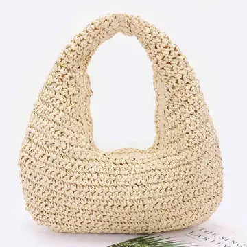 Straw Braided Bindle Bag