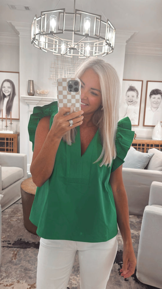 Flutter Ruffle Sleeve Top